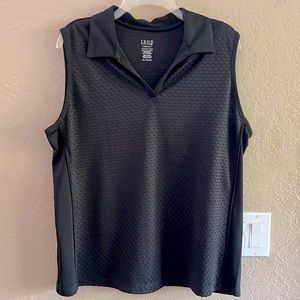 IZOD Women’s performX Cool FX black sleeveless sport top with collar size XL